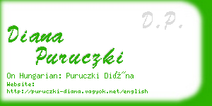 diana puruczki business card